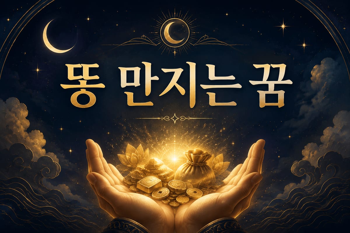 똥 만지는 꿈 해몽 — 손에 쥐는 재물의 길몽일까