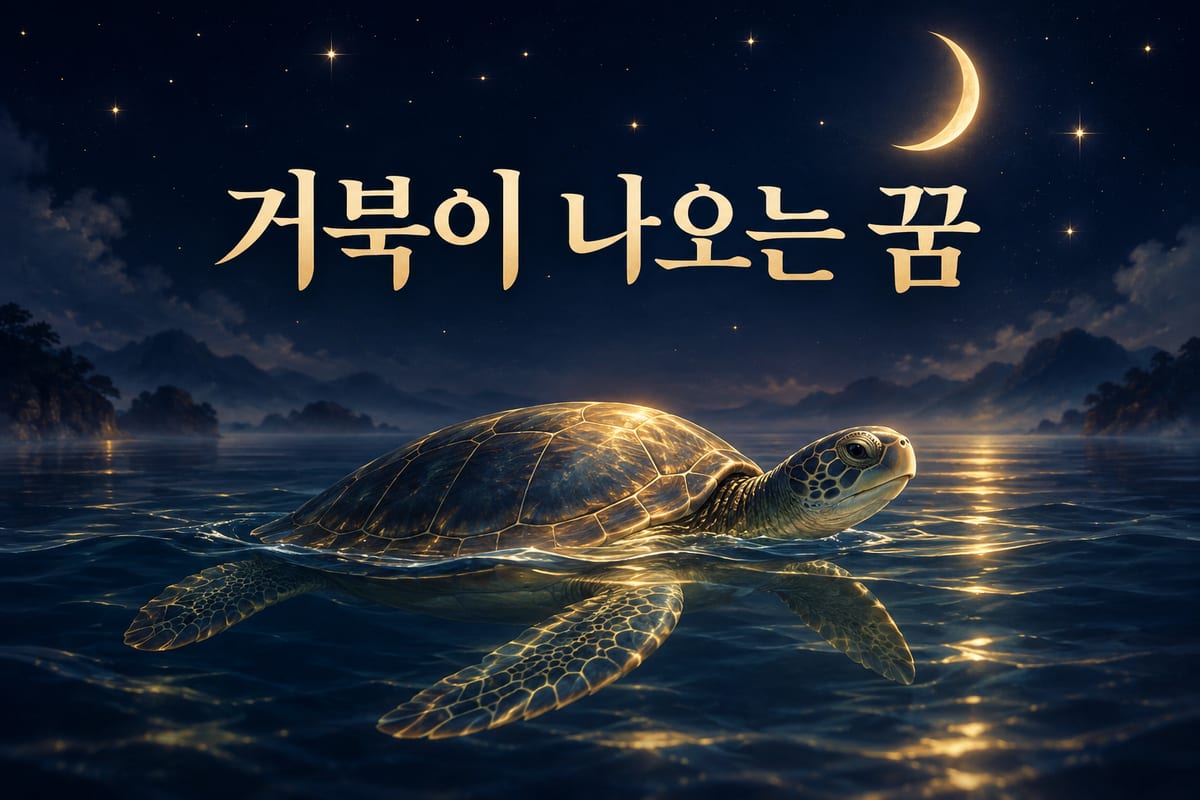 거북이 꿈 해몽 — 용과 같은 반열인데 목록에는 없다