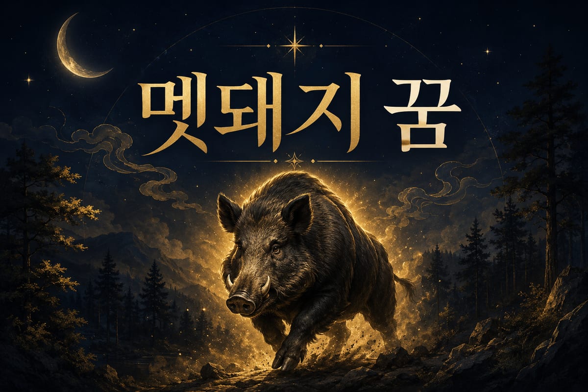 멧돼지 꿈 해몽 — 더 큰 재물일까 돌발 변화일까